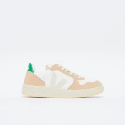 Veja - V-10 Chromefree Leather (White/Sahra/Emerald Green)
