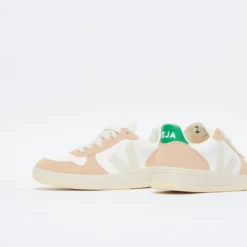 Veja - V-10 Chromefree Leather (White/Sahra/Emerald Green) -Mode Vêtement Magasin Veja V 10 Chromefree Leather White Sahra Emeraldgreen 5
