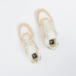 Veja - V-10 Chromefree Leather (White/Sahra/Emerald Green) -Mode Vêtement Magasin Veja V 10 Chromefree Leather White Sahra Emeraldgreen 7