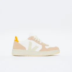 Veja SEE - V -10 Chromefree Leather (White/Sahra/Gold)