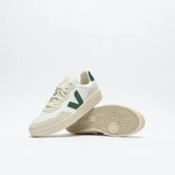 Veja-V-90 Leather (Extra-White/Cyprus) -Mode Vêtement Magasin Veja V 90 Leather Extra White Cyprus 3