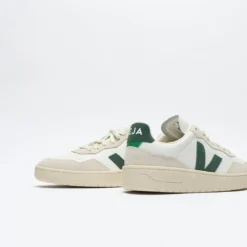 Veja-V-90 Leather (Extra-White/Cyprus) -Mode Vêtement Magasin Veja V 90 Leather Extra White Cyprus 5