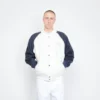 Yardsale - Fleece Bomber (White/navy)