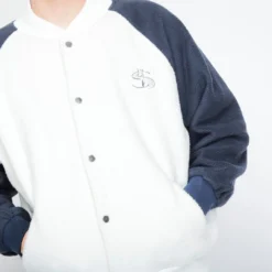 Yardsale - Fleece Bomber (White/navy) -Mode Vêtement Magasin Yardsale Fleece Bomber White navy 3